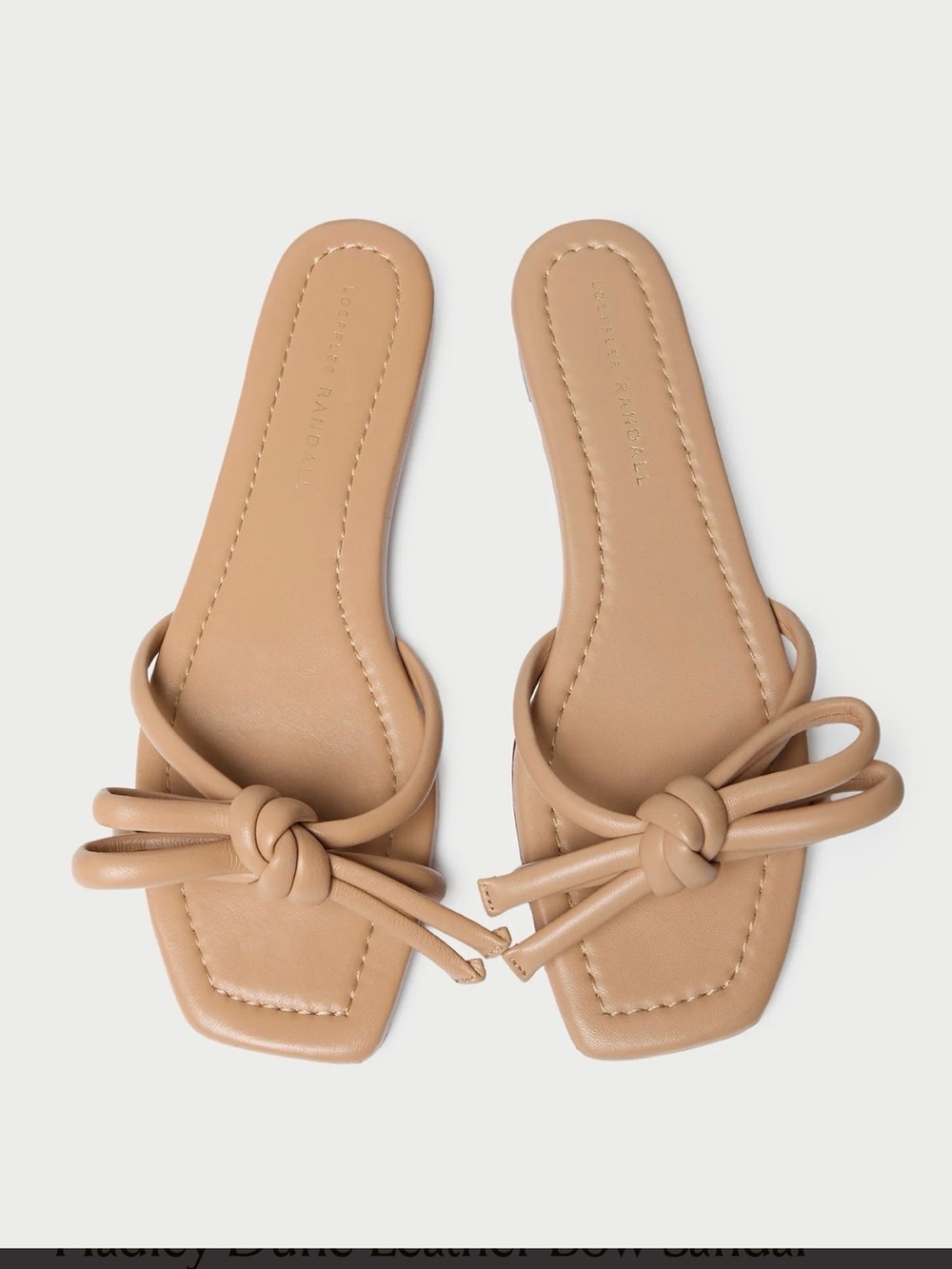Loeffler Randall Hadley Dune Leather Bow Sandal